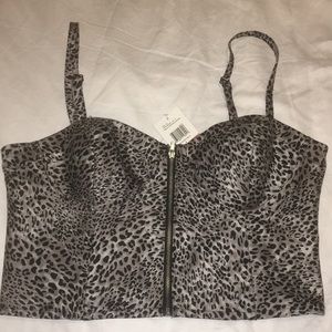 NWT animal print bustier by Guess size L